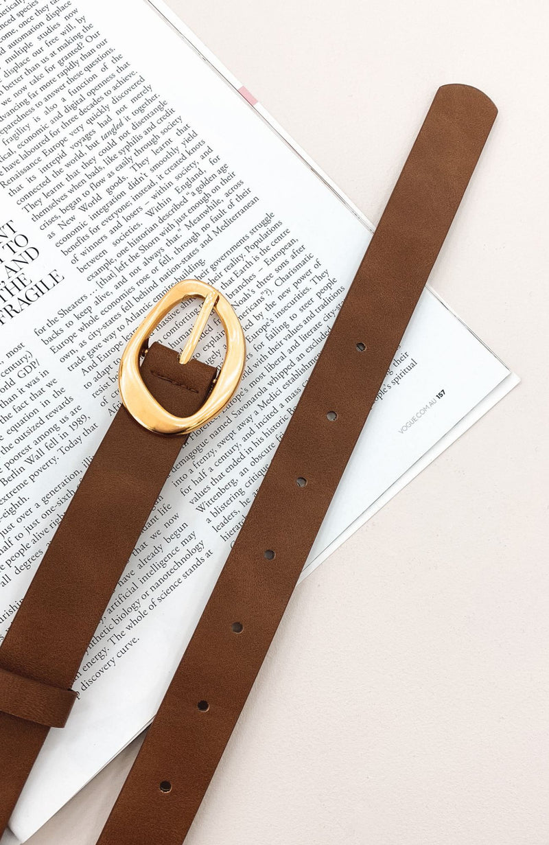 Jada Belt Brown Gold