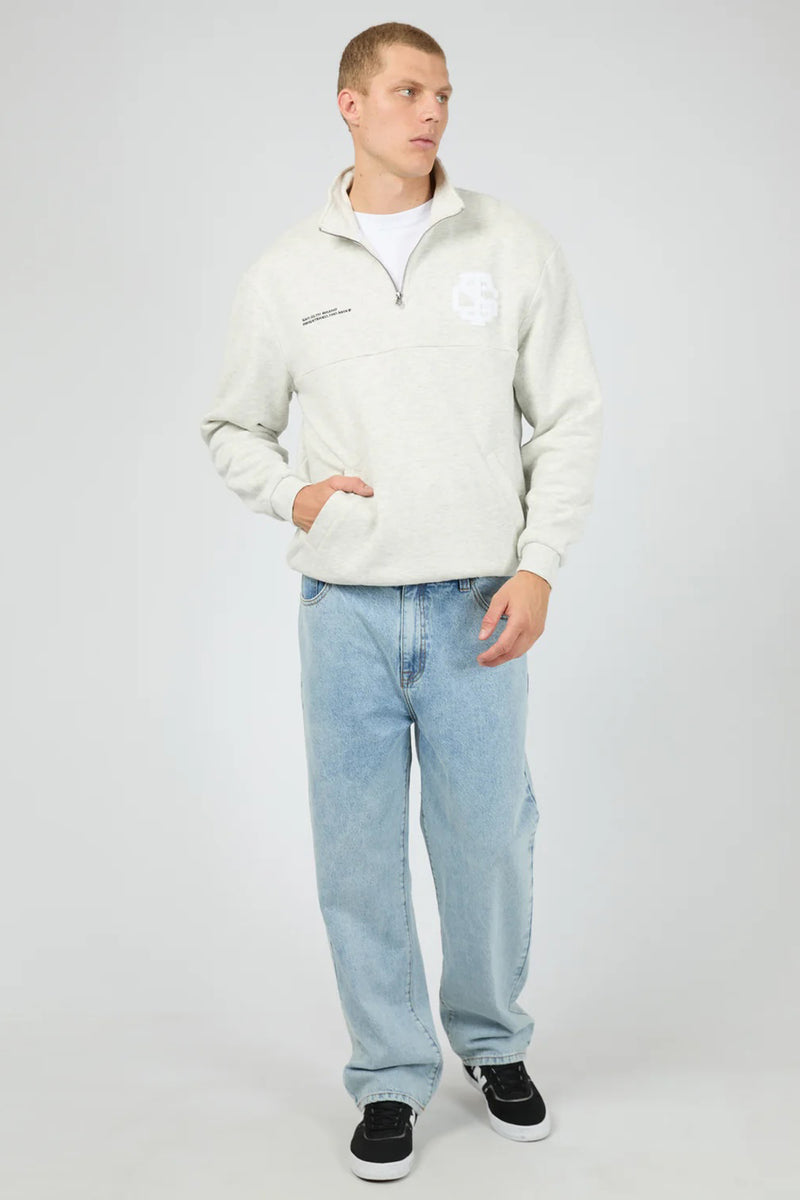 Airlock Quarter Zip Stone Marle f1