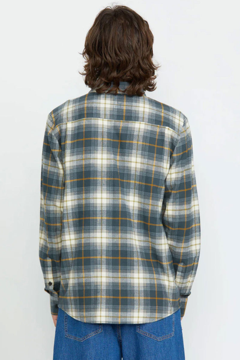 Caden Plaid Long Sleeve Shirt Dark Slate