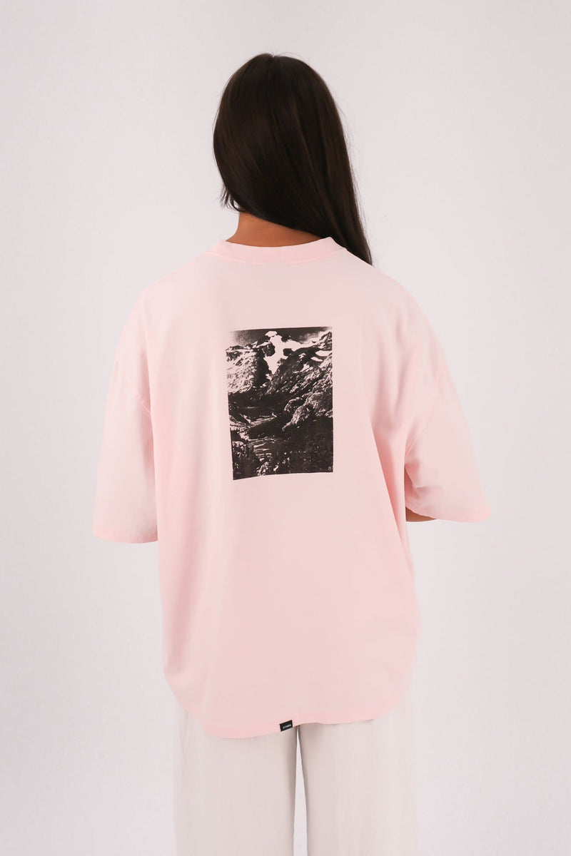 Highly Evolved Oversized Tee Barely Pink
