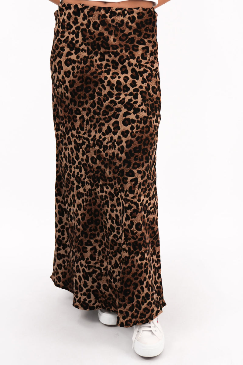 Honey Maxi Skirt Leopard f