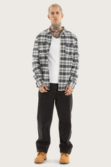 Horizons Long Sleeve Shirt Grey Check f1