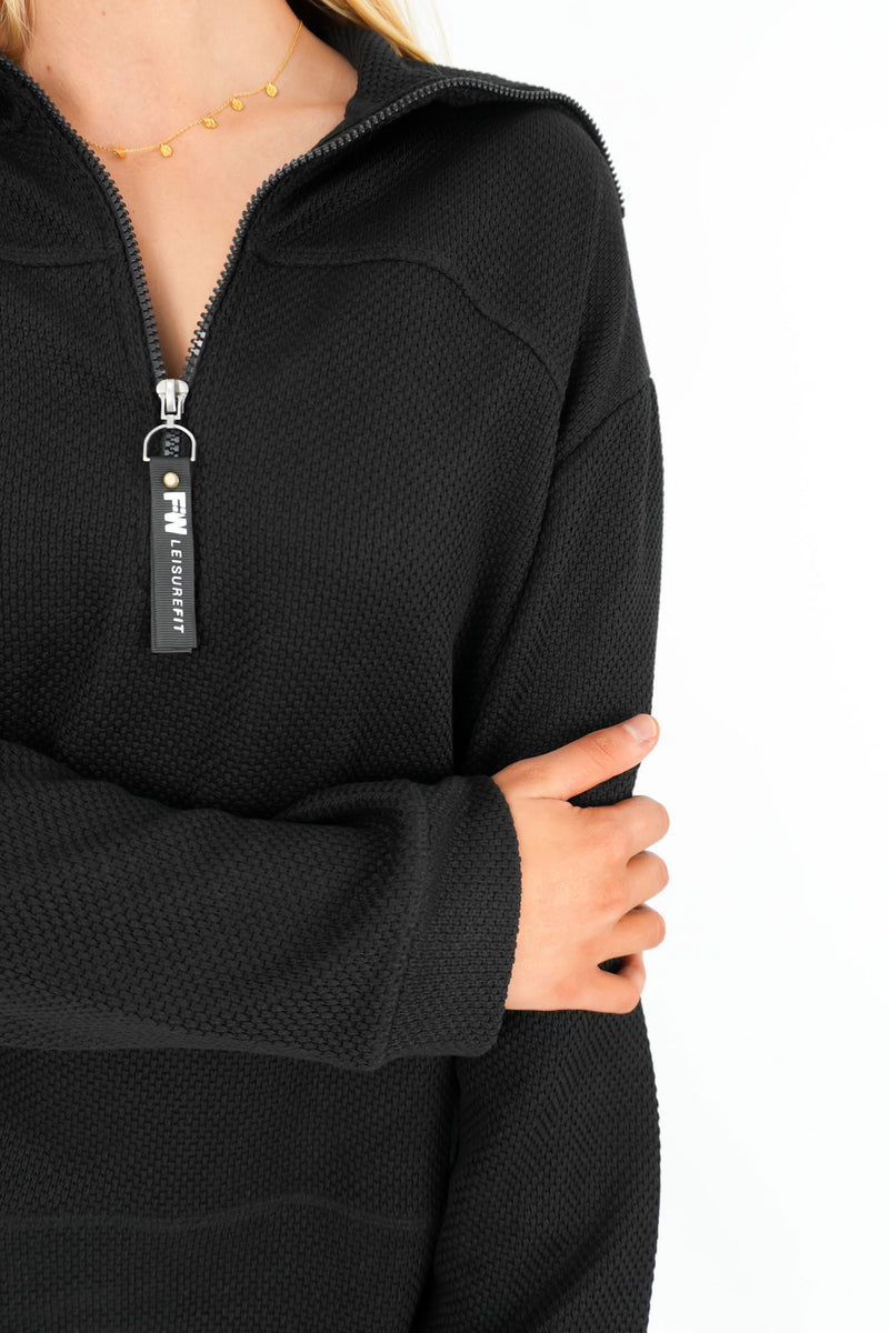 Huntsville Zip Crew Black ss