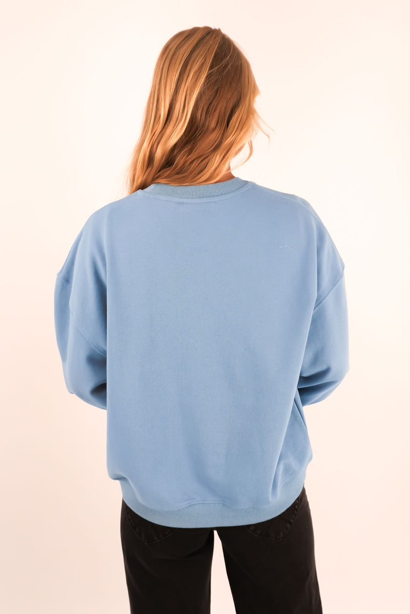 Insider Crew Neck Fleece Dusty Blue b