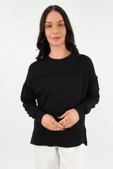 Jayne Throw On Fleece Black fc