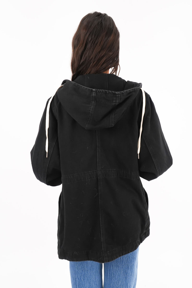 Kingston Anorak Washed Black b