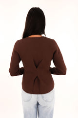 Maise Cardigan Chocolate b