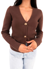 Maise Cardigan Chocolate fc