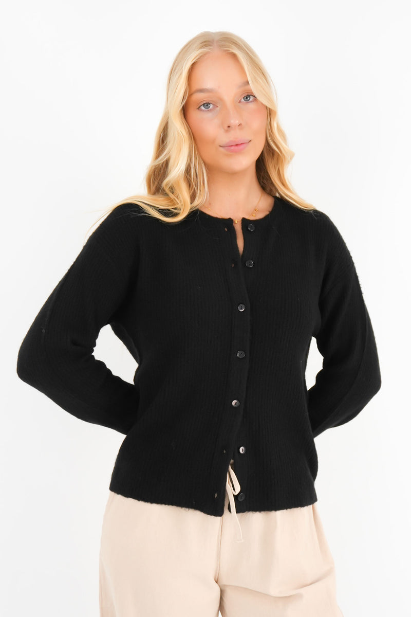 Murphy Knit Cardi Black f3
