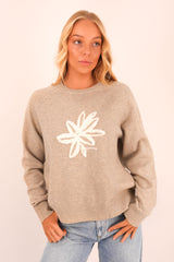 Sanctuary Crew Neck Knit Jumper Taupe f5