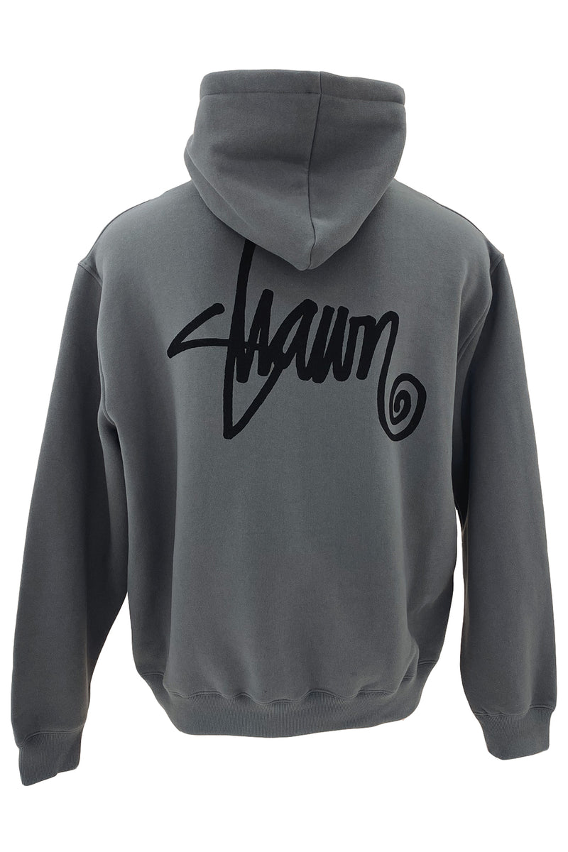 Shawn Script Hood Steel Grey b