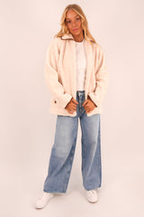 Snowy Sherpa Jacket Vintage White f2