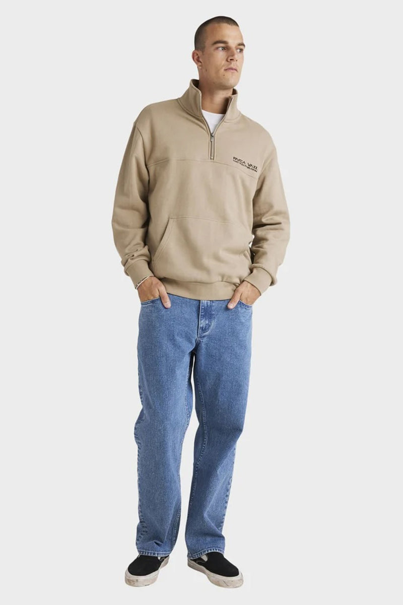United Half Zip Crew Mushroom