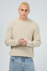 Waffle Knit Stone f1