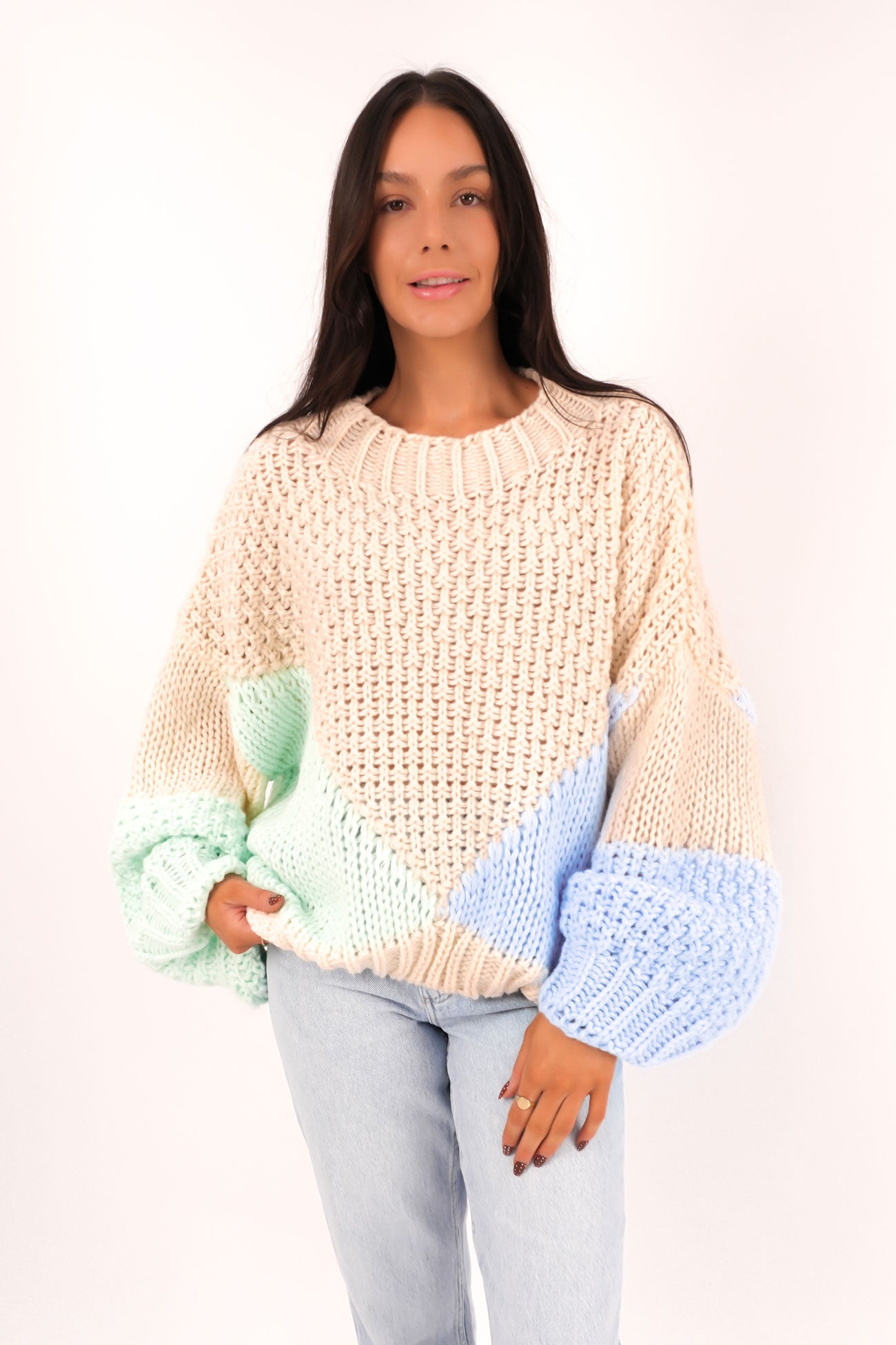 Zack Knit Blue Multi f44