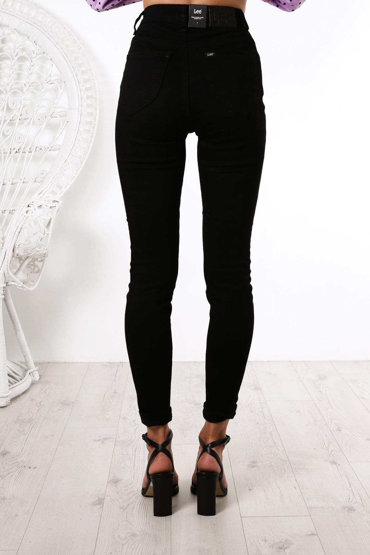 High Licks Crop Jean Primo Black