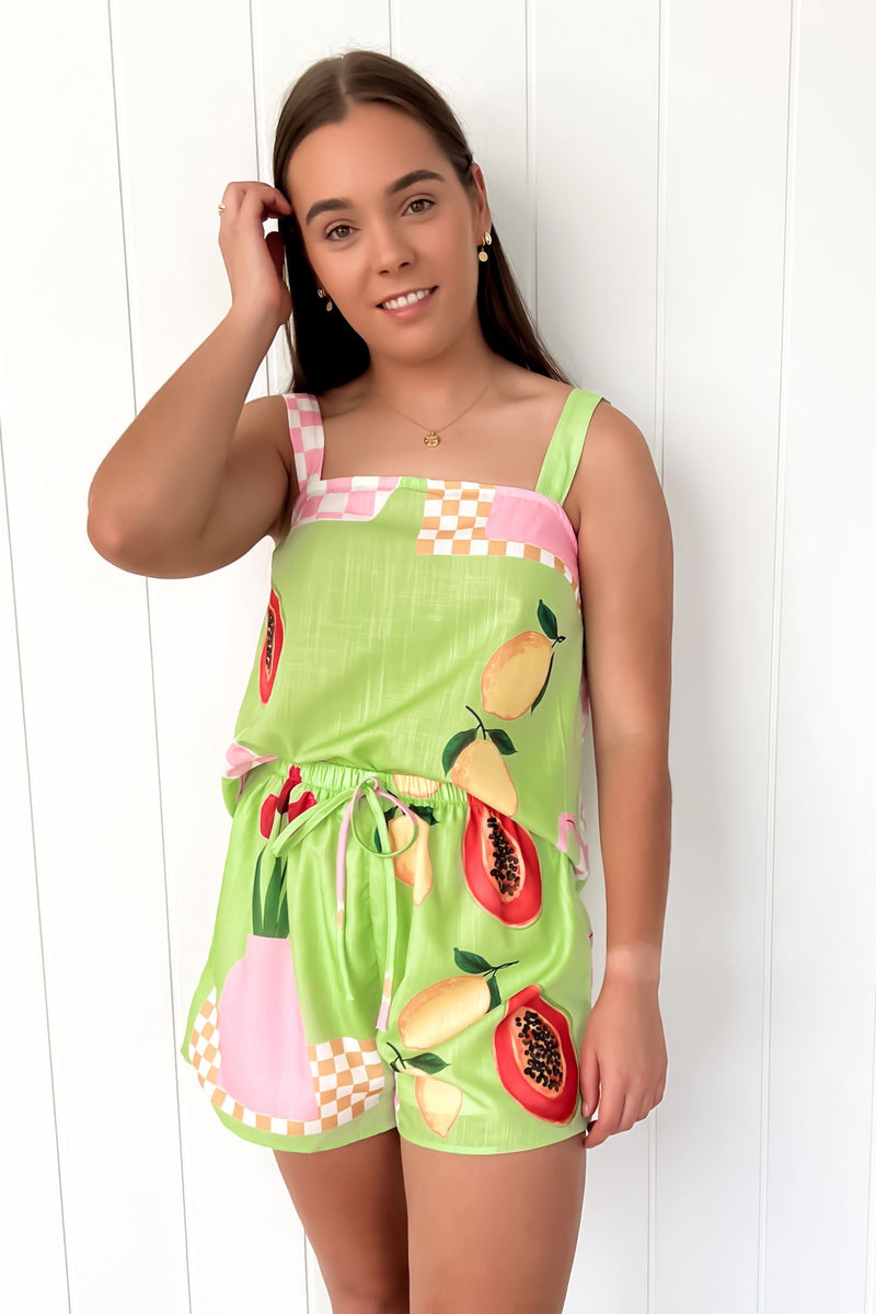 Hadleigh Set Green Lemon Papaya