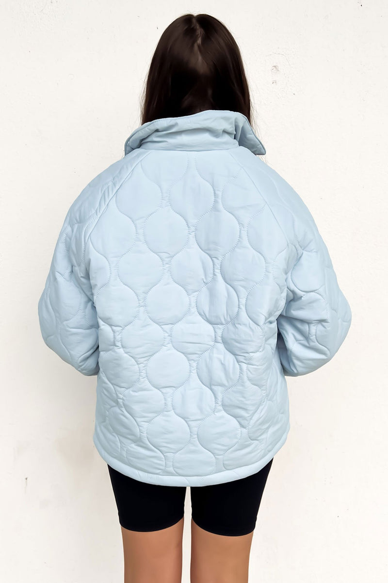 Aimee Quilted Jacket Baby Blue