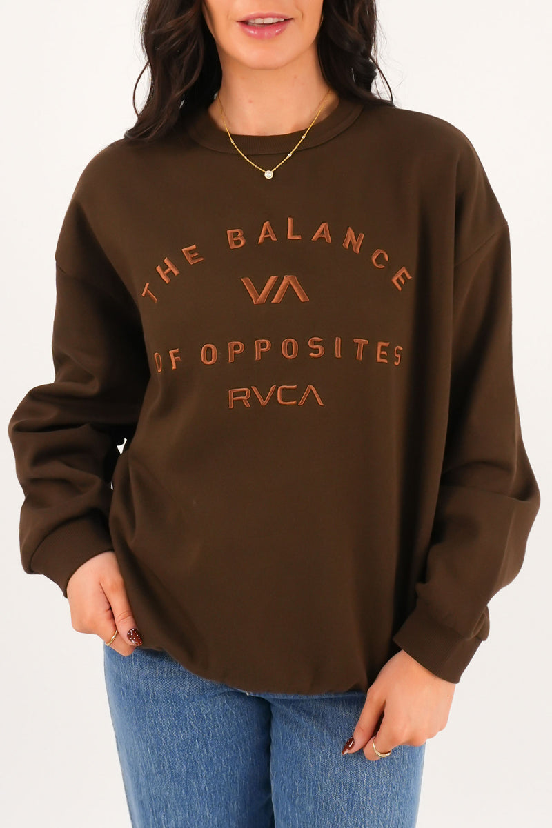 Bold RVCA Vintage Crew Chocolate ffc