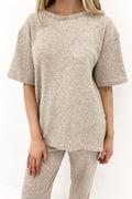 Caeleigh Ribbed Top Beige