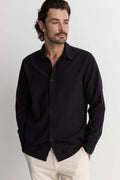 Classic Linen Long Sleeve Shirt Black
