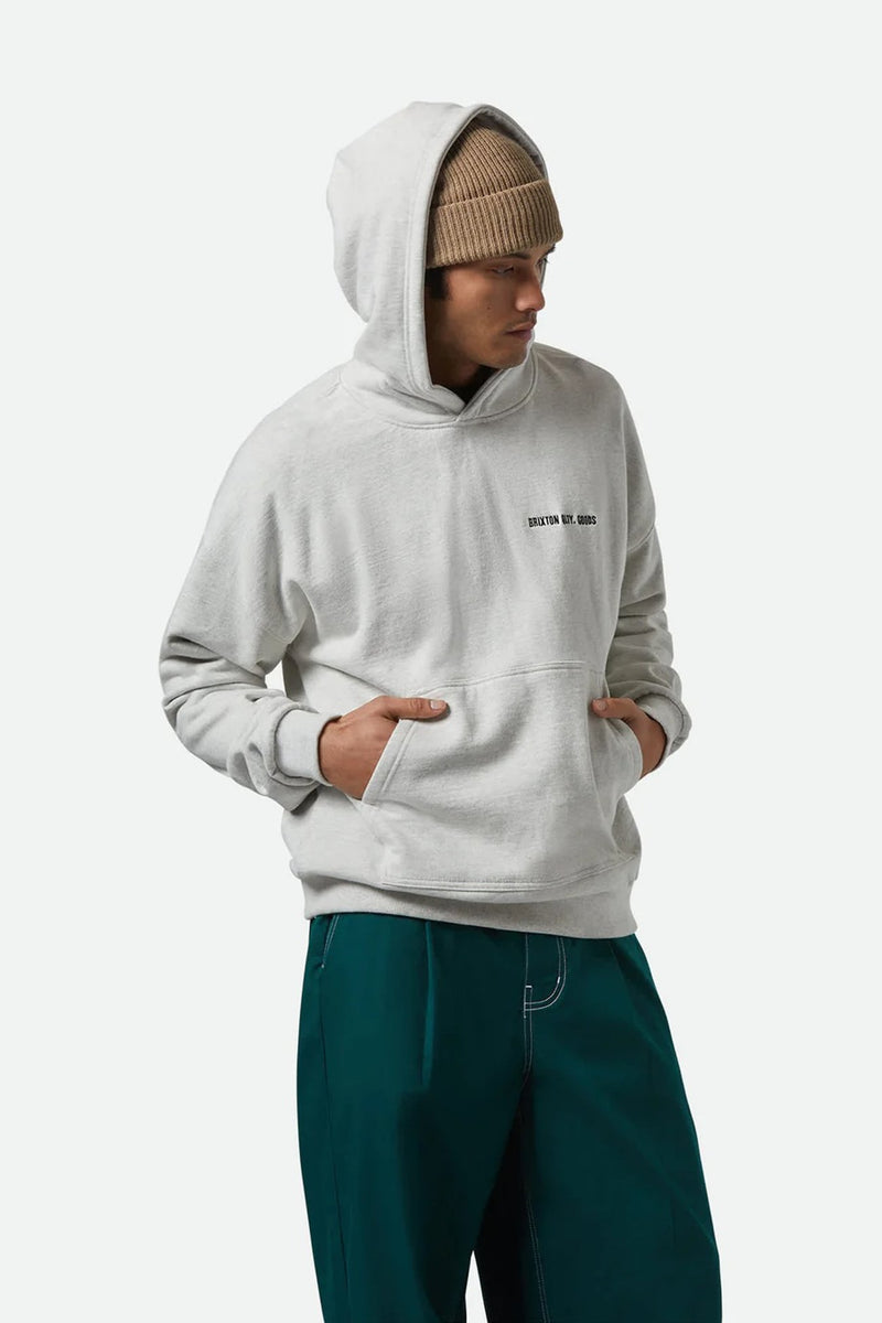 Embroidered Heavy Weight Hood Heather Grey Ash