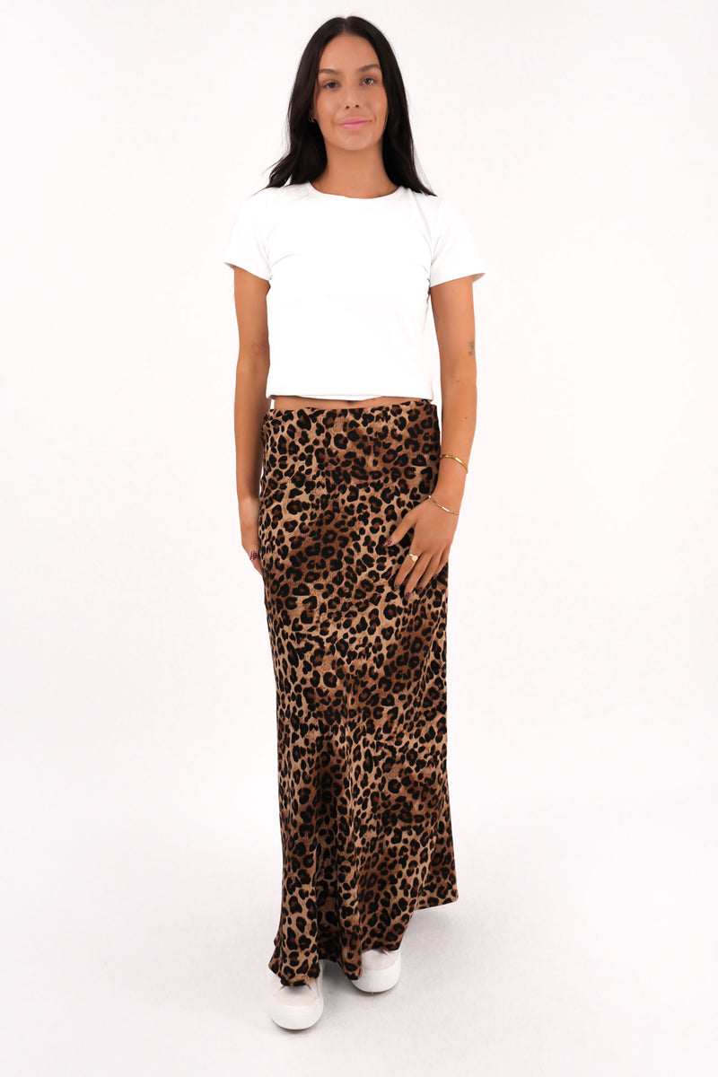 Honey Maxi Skirt Leopard f99