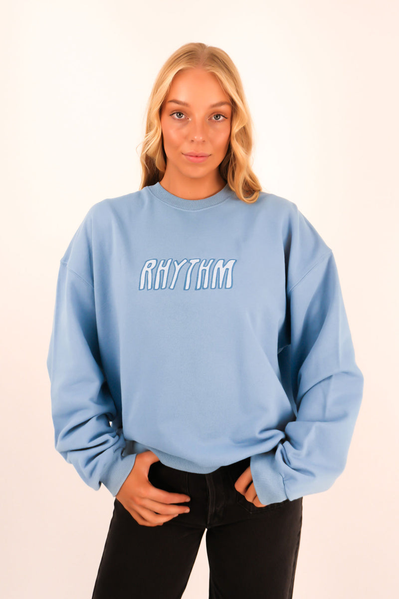 Insider Crew Neck Fleece Dusty Blue f22