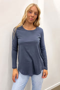 Megan Long Sleeve Top Indi Blue