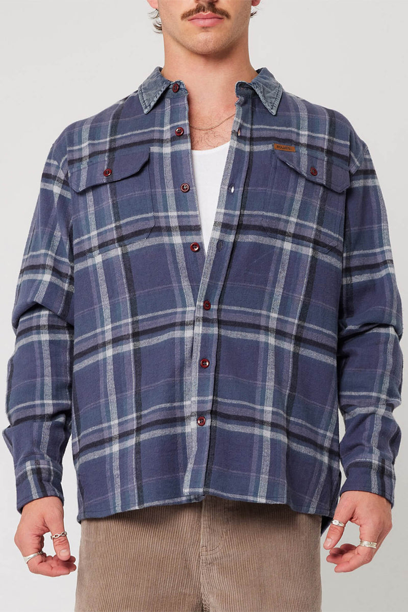 Trailer Check Shirt Navy f