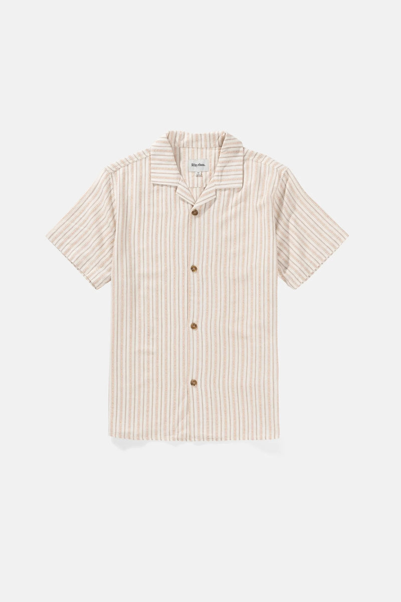 Vacation Stripe Short Sleeve Shirt Natural