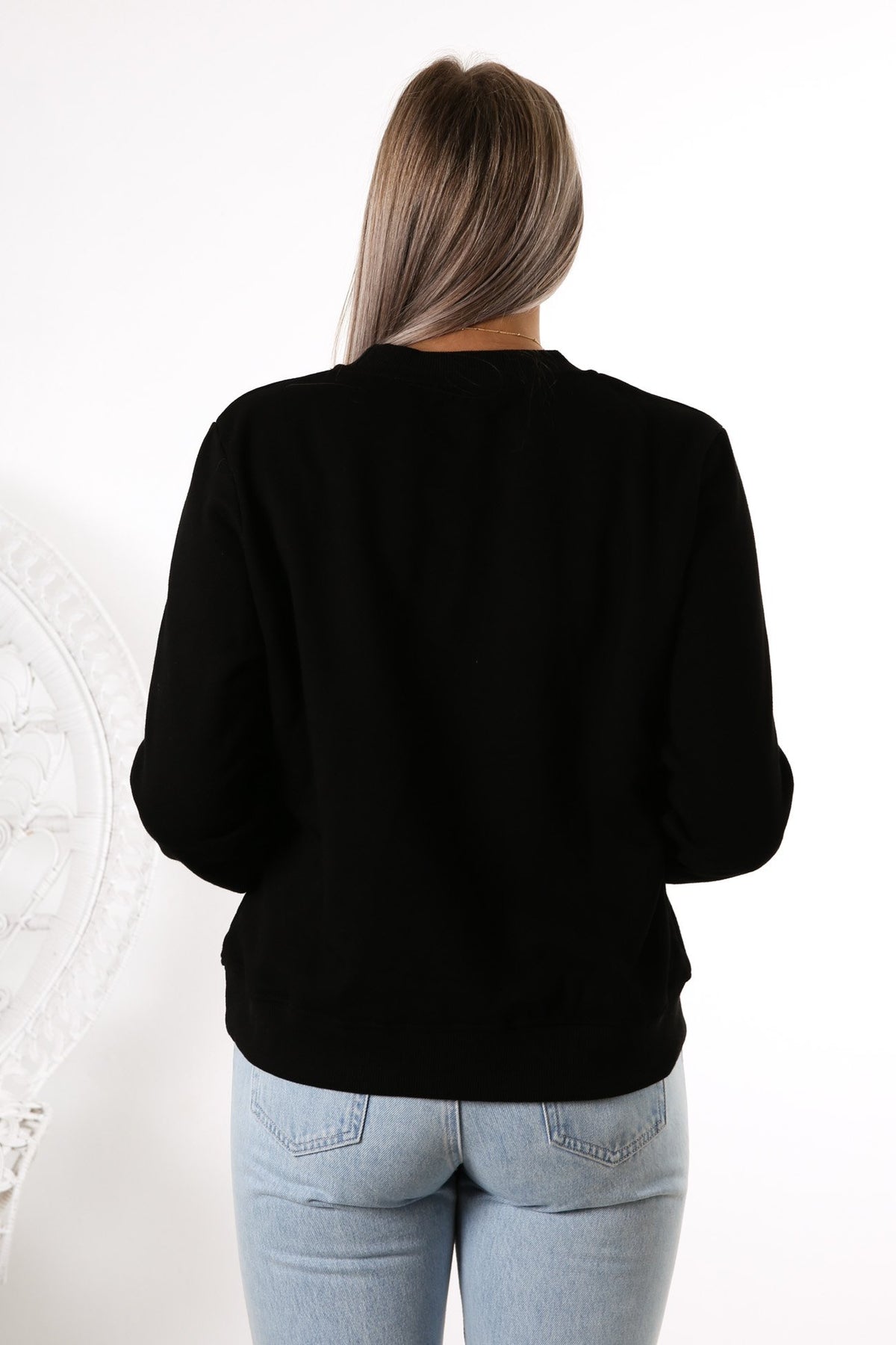 JJ Leopard Printed Jumper Black