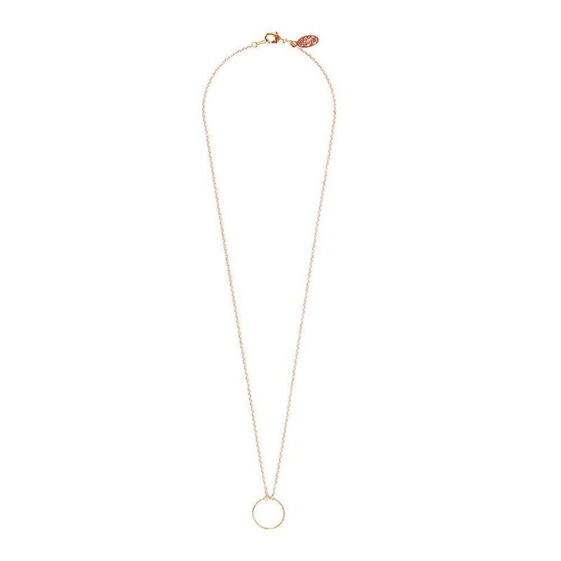 Hollow Circle Necklace Rose