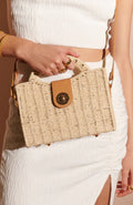 Nolan Rattan Bag Beige
