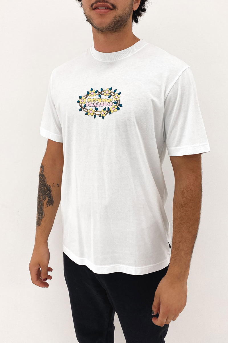 Bloom Recycled Retro Fit Tee White