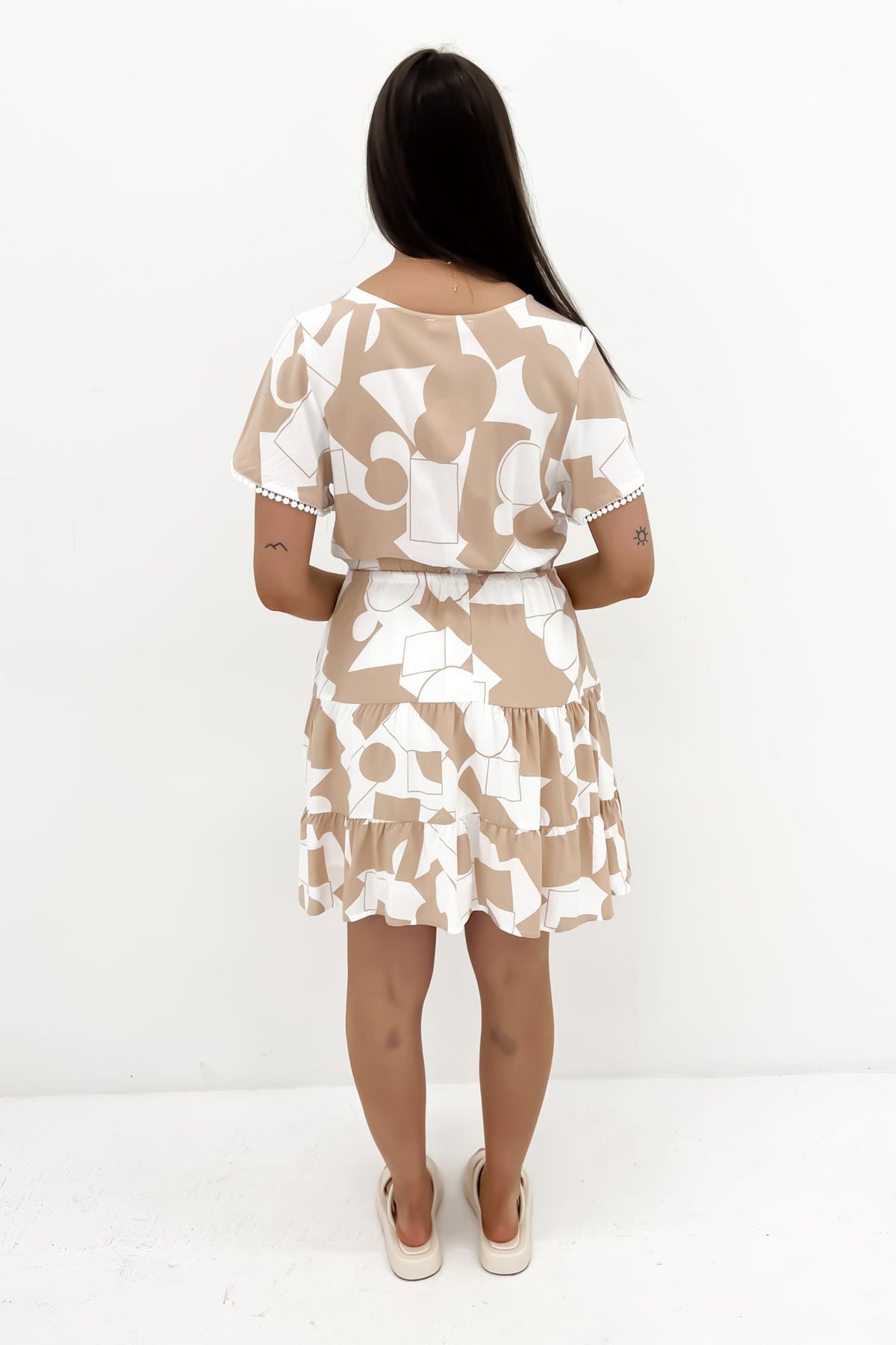 Cammie Mini Dress Latte Amoni
