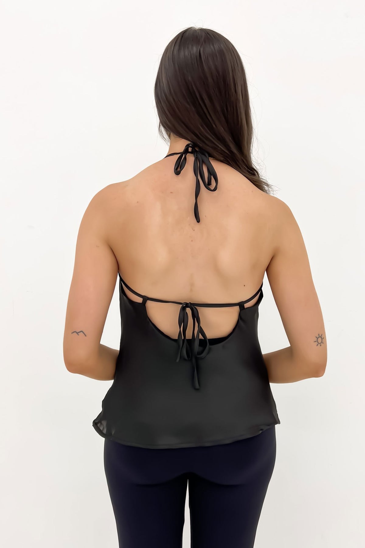 Cressida Cowl Neck Top Black