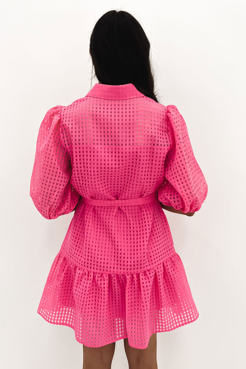 Georgi Mini Dress Hot Pink