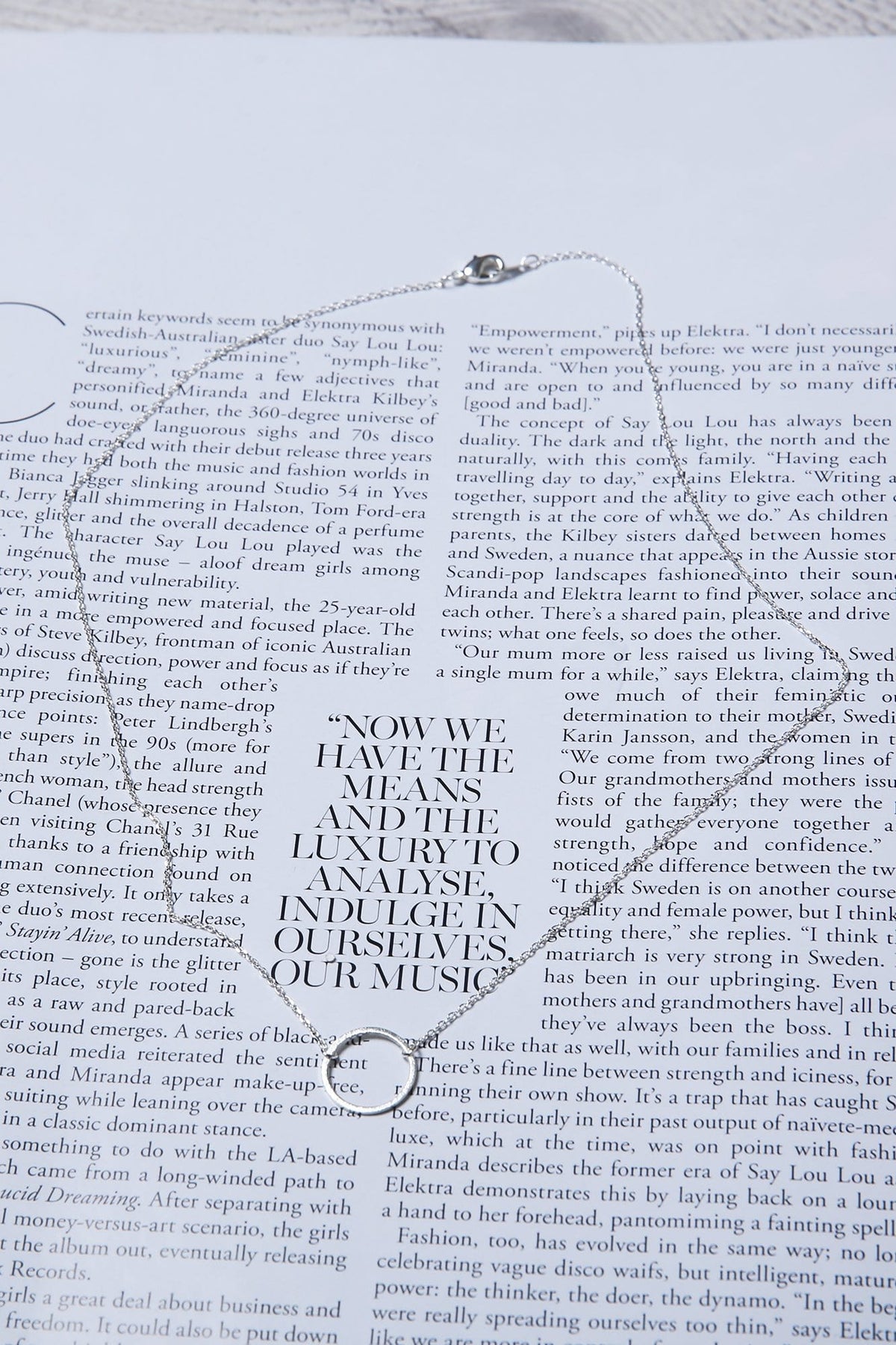 Hollow Circle Necklace Silver