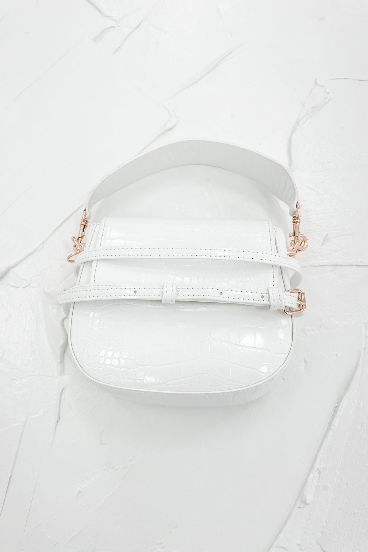 Harper Cross Body Bag White Croc