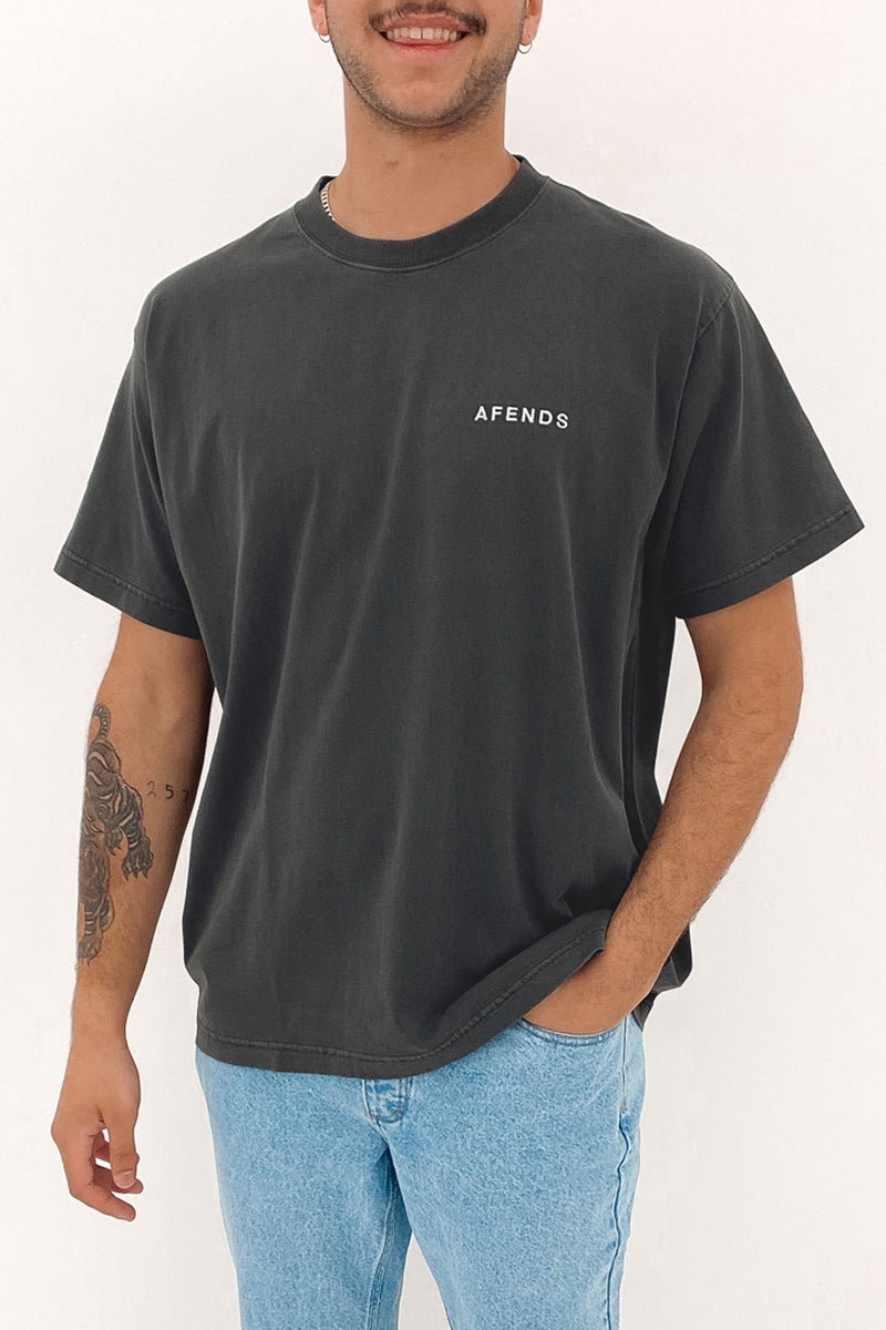 Icebergs Recycled Regular Fit Tee Stone Black