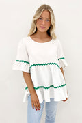 Isaac Top White Green