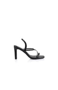 King Strappy Heel Black Smooth