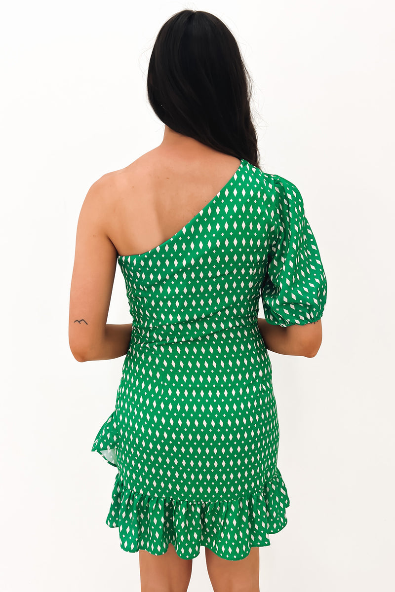 Mackenzie Mini Dress Green White