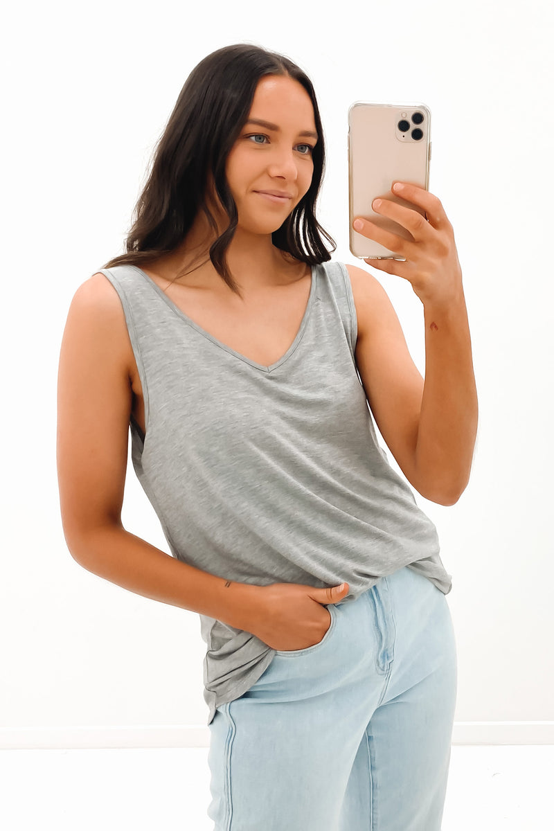 Sirena Reversible Tank Grey Marle