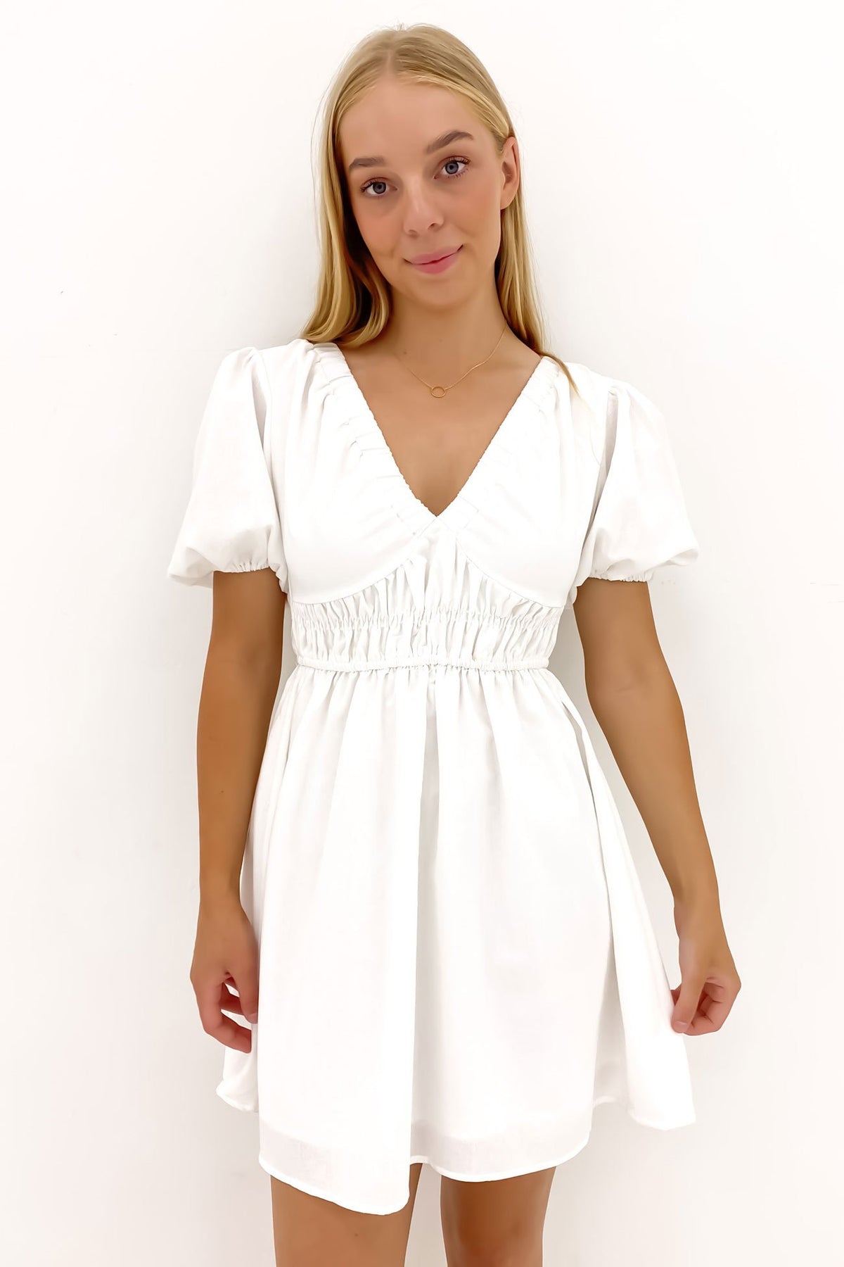 Whitley Mini Dress White