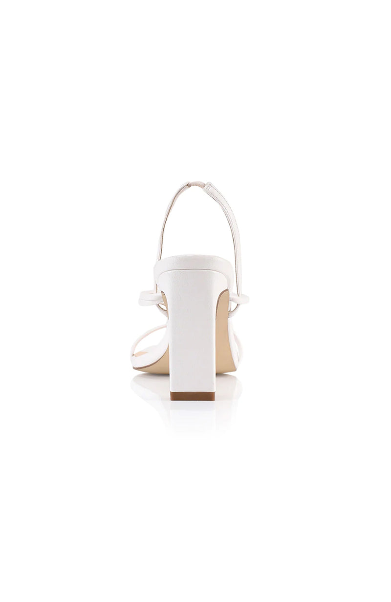 King Strappy Heel White Smooth